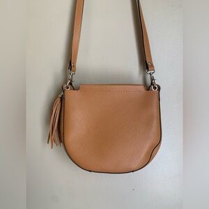 Anna Luchini Leather Purse tan crossbody made in Italy leather bag